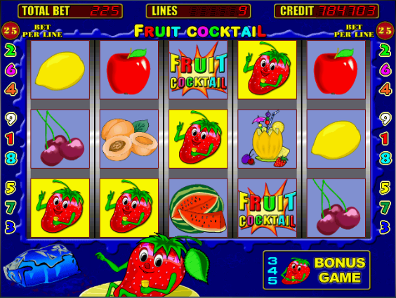 Игровые автоматы Клубничка бесплатно - Fruit Cocktail онлайн